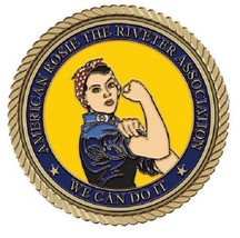 Rosie the Riveter (Color) Medallion for Box Cremation Urn/Flag Case - 2&quot; Diam. - £70.39 GBP