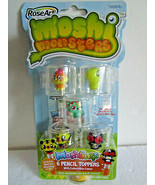 2012 Moshi Monsters 6 Pencil Toppers #16308 w/Cases &amp; Mystery Moshling N... - £9.72 GBP