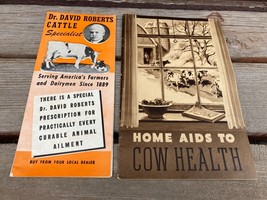 Antique Dr. David Roberts Cattle Specialist &amp; Cow Health Booklet Brochures - £19.43 GBP