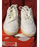 Nike Court Vision Low WMNS 7.5 White Iridescent Holo Swoosh No Insoles READ - $25.00