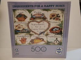 Ingredients for a Happy Home FX Schmid 500 Piece Jigsaw Puzzle 18&quot; x 24&quot; - £31.45 GBP