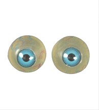 Realistic Human Full Round Eyeballs Eyes Life Size Doll Fake Body Part Prop-BLUE - £9.20 GBP