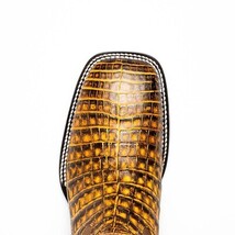 TUCSON Genuine Caiman Belly Skin Cowboy Boot from the Western CollectionMustard image 11