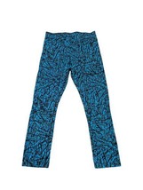 Nike Leggings Womens Small Blue &amp; Black Yoga Activewear Cropped - £8.14 GBP