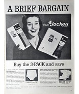 Jockey A Brief Bargain 3 pack and save 1962 Vintage print ad - $9.93
