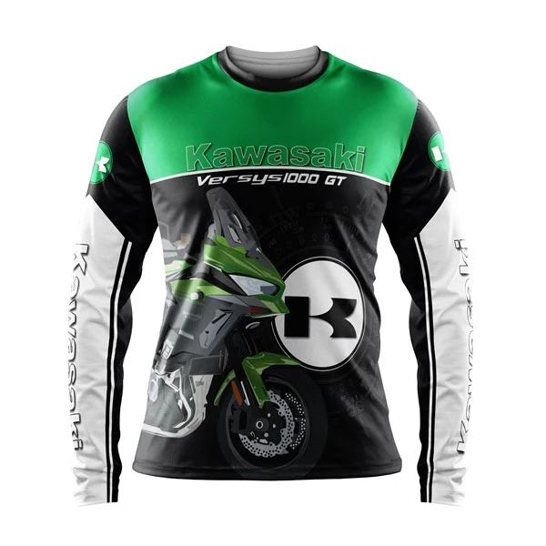 Kawasaki Versys 1000GT Tshirt -Long Sleeve High Quality Sublimation Cust... - $1,197.85 MXN