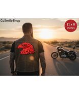 Large Red Eagle Head Biker Embroidered Patch Patriotic Motifs XL Badge 1... - €33,20 EUR