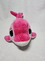 Ty 2014 Beanie Boos 6&quot; Surf the Dolphin Plush Big Blue Eyes Pink - $6.43
