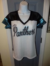 NFL Team Apparel Carolina Panthers Jersey Short Sleeve Size M Women&#39;s NWOT - £20.42 GBP