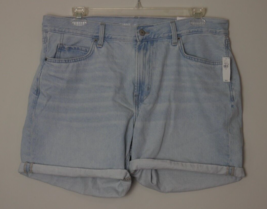 Old Navy High Rise Slouchy Straight Light Wash 5&quot; Inseam Denim Shorts - Size 14 - £7.62 GBP