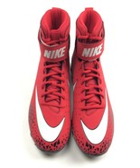 Nike Force Beast Shark Red Black White Football Cleat Men's 11 Strap 880109 - $24.25