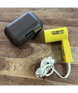 VTG Collectible HAIR DRYER CONAIR YELLOW VAGABOND 1250 COMPACT W/ TRAVEL... - $375.42 MXN