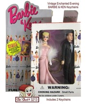 Vintage Enchanted Evening BARBIE &amp; KEN Keychain Basic Fun for Mattel 199... - £15.59 GBP