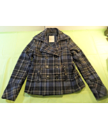 JUNIOR WOMENS MEDIUM AEROPOSTALE WOOL PLAID COAT JACKET MEDIUM - $1,042.67 MXN
