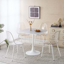 Mid-Century Dining Set 4-6Pc, Metal Leg Table, MDF Top - $413.99