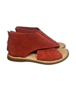 Born IWA Comfort Bootie Sandals RUST Suede Leather Back Zip Criss Cross ... - $44.54