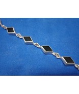 925 Sterling Silver Onyx Diamond Cut 7-in Link Bracelet Free Shipping - €51,66 EUR 925 Sterling Silver Onyx Diamond Cut 7-in Link Bracelet Free Shipping - €51,66 EUR