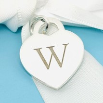 Tiffany Letter W Heart Pendant or Charm Notes Alphabet - £187.11 GBP