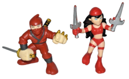 Hasbro Marvel Super Hero Squad 2008 Hand Ninja &amp; 2006 Elektra - £11.30 GBP
