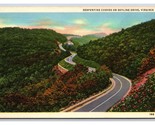 Serpentine Curve on Skyline Drive Virginia VA UNP Linen Postcard S14 - $1.93