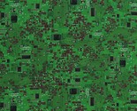 Cotton Computer Chips Circuit Boards Technology Green Fabric Print BTY D... - $12.95