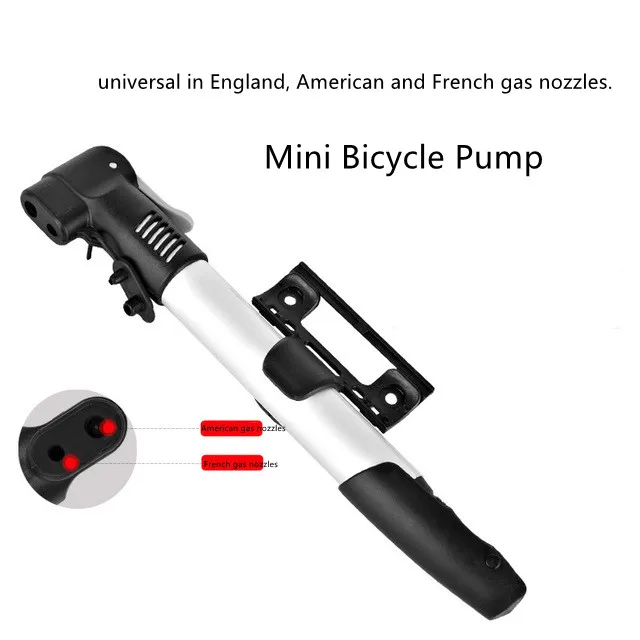 Sporting Hand Mini Bicycle Tire Air Inflator Ball Needle Valve MTB Portable Bike - £23.62 GBP