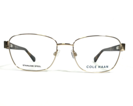 Cole Haan Gafas Monturas CH5008 717 GOLD Carey Cuadrado Alambre Borde 52-17-135 - £48.17 GBP