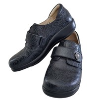 Alegria Black Leather Slip-On Oxfords Joleen Shoes Womens EU 40 US 9 UK 7 - £61.77 GBP