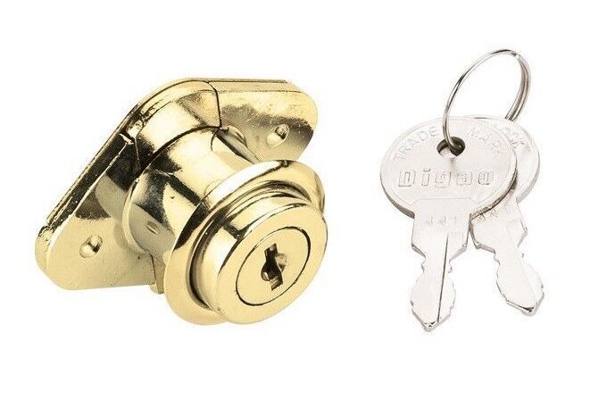 7/8&quot; Keyed Alike Locks + Keys Desk Drawer Mailbox Office Cabinet Brass - $7.74