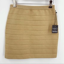 NBD Naven Twins gold sparkly mini skirt medium NWT - £21.25 GBP
