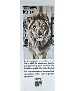 DREYFUS FUND MUTUAL INVESTMENT Male Lion Logo - 1964 Vintage Print Ad - $189.15 MXN