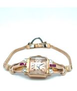 Kingston Vintage Damen 1930&#39;s Kunst Deko 14k Rose Gold, Diamant Und Rubi... - €1.553,89 EUR