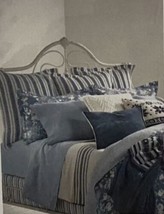 RALPH LAUREN INDIGO COTTAGE FL BL/CR 6 F/Q DUVET STD SHAM/EURO/DECO  Nip... - £521.26 GBP