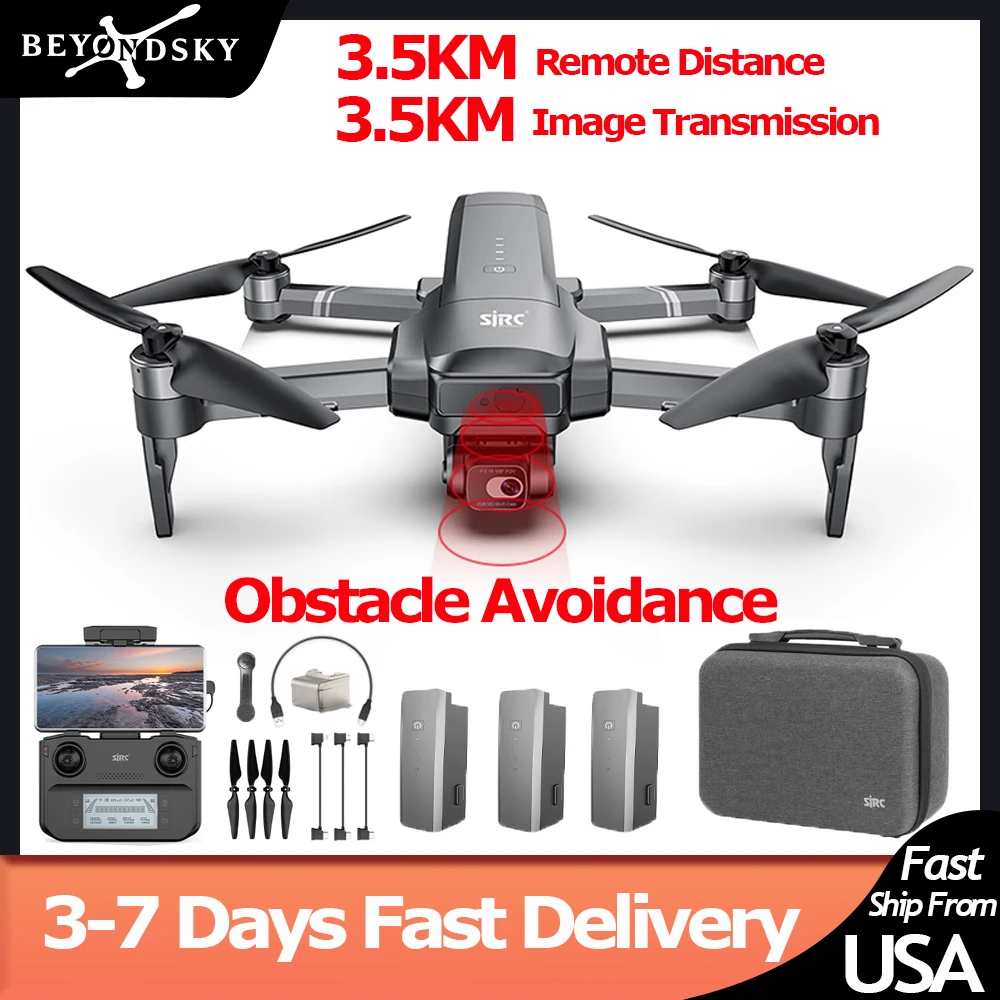 SJRC F22S 4K PRO GPS Drone With Camera Obstacle Avoidance 2-Axis Brushless RC - £290.21 GBP+