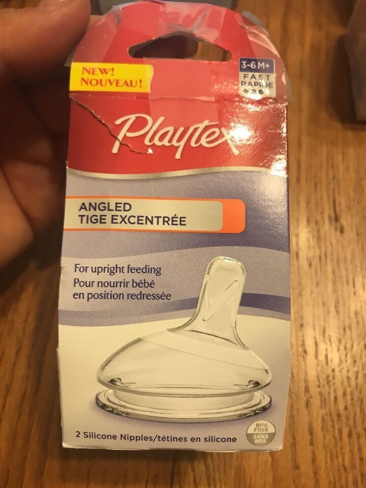 Playtex Angled Tige Excentree 3-6M+ size Fast Ships N 24h - $8.89