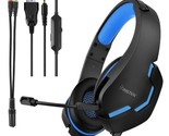 Insten Wired LED Gaming Headset w/ Mic 3.5mm  for PC PS5 PS4 xBox One X ... - £13.61 GBP