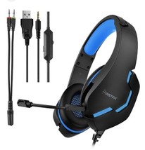 Insten Wired LED Gaming Headset w/ Mic 3.5mm  for PC PS5 PS4 xBox One X ... - £13.91 GBP