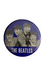 The Beatles Beatles Button Pin NEMS Vintage Blue HTF EUC Rock Band Large Fan - $29.69