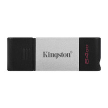 Kingston DataTraveler80 USB 3.2 Gen 1 Type C Flash Drive 64GB Metal - £17.22 GBP
