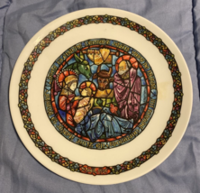 D&#39;Arceau Limoges Nativity Noel Vitrail Plate Christmas #2 Dans La Creche 8.5&quot; - $13.06