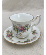 ROYAL ALBERT ENGLAND FINE BONE CHINA CUP &amp; SAUCER SET MOSS ROSE Montrose... - £22.61 GBP