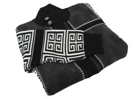 Men's Fancy European Sweater Jacket By Silversilk Fashionable 11012 Black image 3