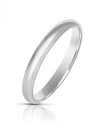 ADIRFINE 925 Sterling Silver 3MM Comfort Fit Wedding Band Ring - £35.86 GBP