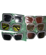 6 Pairs SUNGLASSES OVERSIZED ELTON JOHN STYLE LAST PAIR WITH RHINESTONES - $21.66