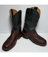 Preowned TECOVAS THE MIDLAND Square Toe Leather Men SZ 8.5 D - OCHRE BOVINE - €159,43 EUR