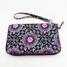 Vera Bradley RFID Small Zip Around Wallet Lilac Medallion Floral - $19.99