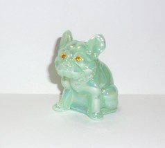 Westmoreland Glass Mold Jadeite Jade Green Carnival French Bulldog Figurine - £30.52 GBP