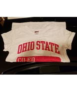 Womens Ohio State T-shirt Large Burn Out White Red Cap Sleeves BNWT RP$2... - £9.15 GBP