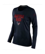 Nike Women&#39;s Houston Texans Local Long Sleeve T-Shirt Navy Blue Large - £19.00 GBP