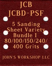 JCB JCBD-PSF - 80/100/150/240/400 Grits - 5 Sandpaper Variety Bundle I - $4.99